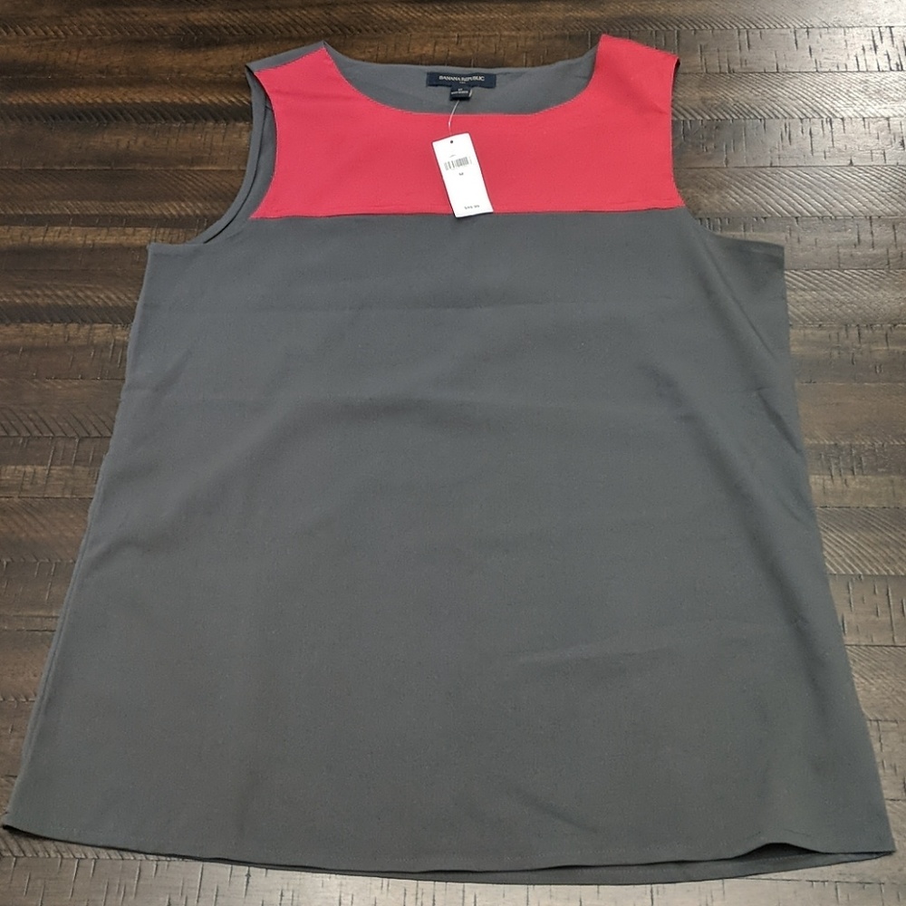Grey and raspberry sleeveless